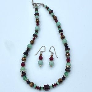 Jade Necklace & Earrings